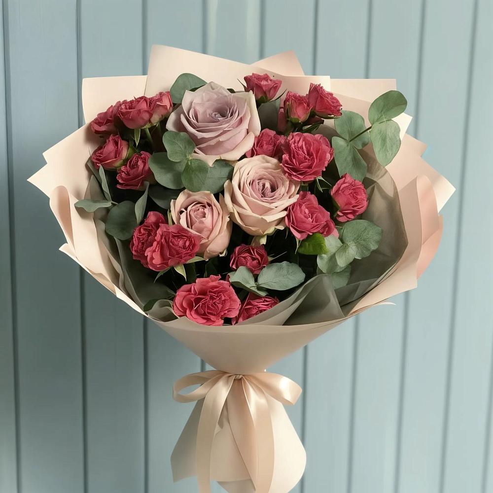 Букет цветов из: Гвоздики и Розы в Ченцово