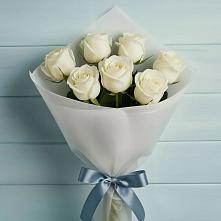 Букет 7 Белых роз Эдлесс Лав в Ченцово