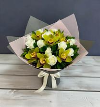 Букет цветов из:  Орхидеи и Розы в Ченцово