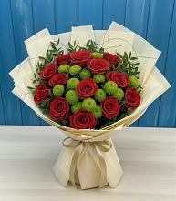 Букет цветов из:  Розы и Хризантемы в Ченцово