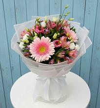 Букет цветов из:  Герберы, Альстромерии и Лизиантусы в Ченцово